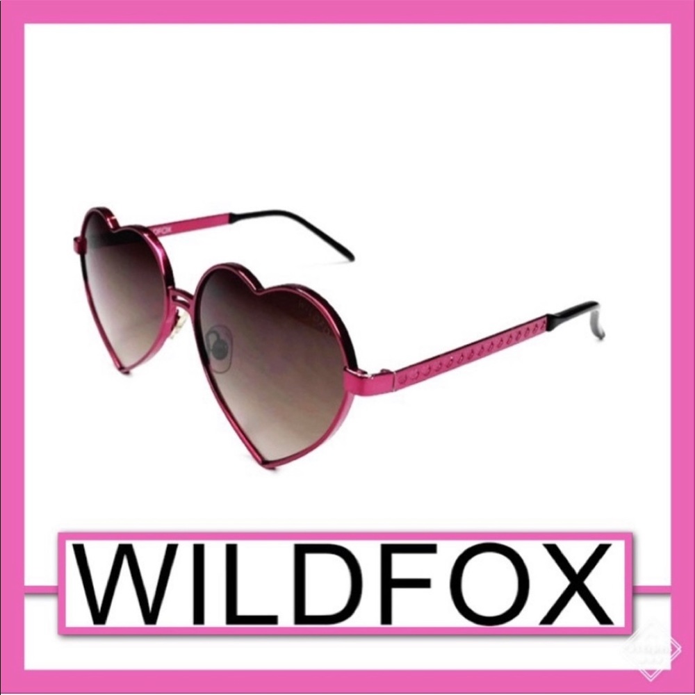 WILDFOX Couture Lolita 59mm Heart Sunglasses Pink